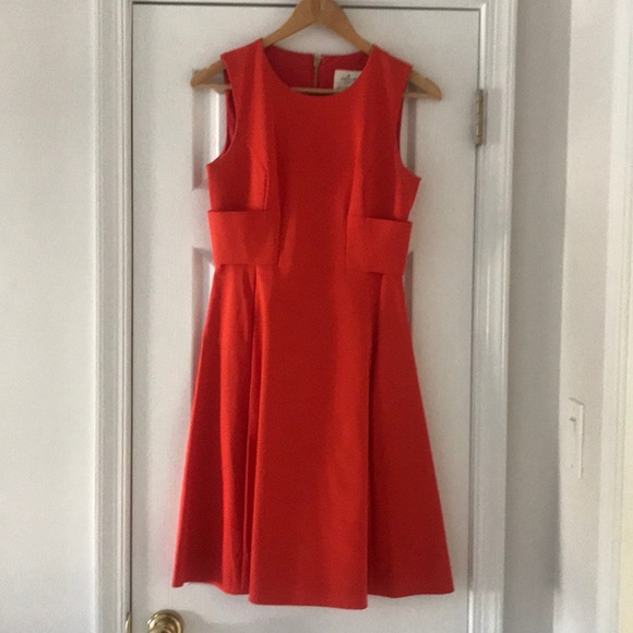 Kate Spade New York orange dress w/bow in back S 4 - Picture 3 of 6